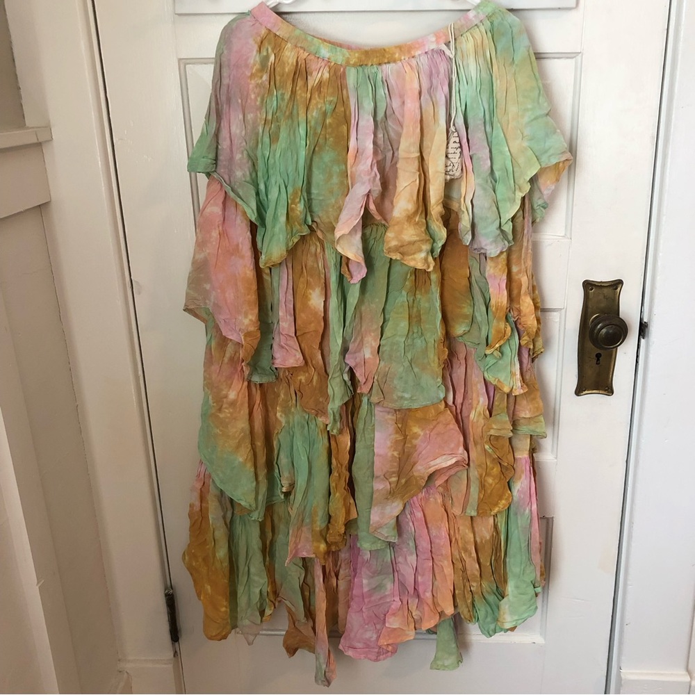Beautiful Free People pastel butterfly skirt